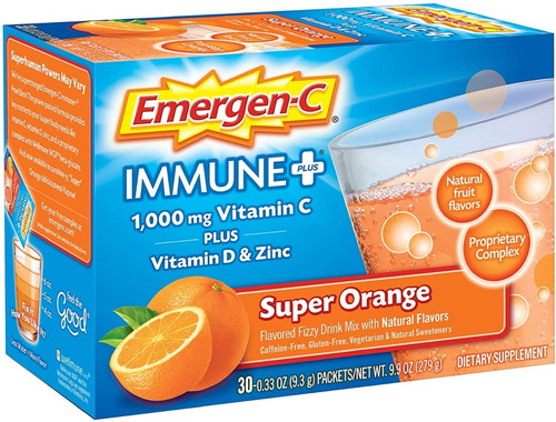 Emergenc Vitamina C Antioxidantes Electrolitos Vitamina B Sabor Naranja