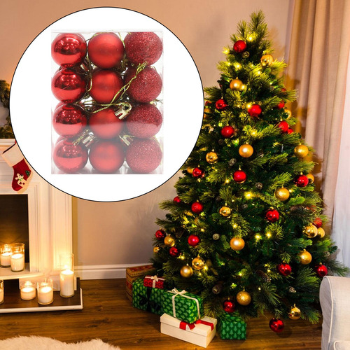 3 X 24x Adornos De Bolas Colgantes Para Árbol De Navidad,