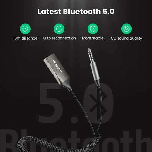 Receptor Premium Ugreen Bluetooth 5.0 Auto Radio Jack 3.5mm