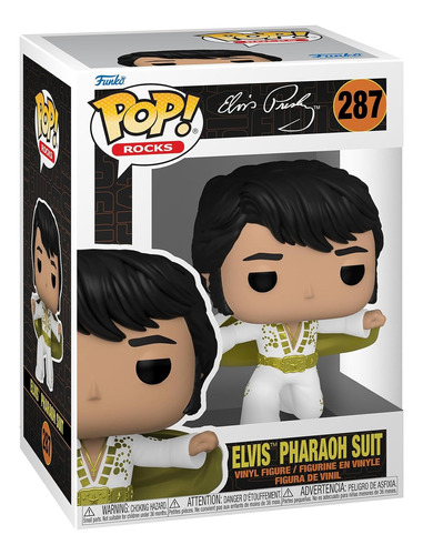 Funko Pop Elvis Presley Traje Faraon Rock N Roll Figura 287