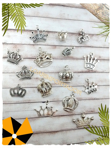 50 Dijes Metalicos Corona Llaves Nauticos Vintage Shabby