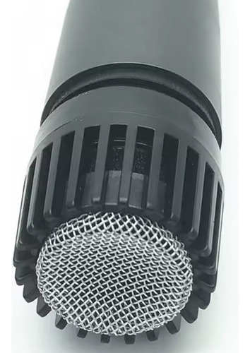 Microfone Dinâmico Para Instrumentos Profissional Leson Sm57 Cor Preto