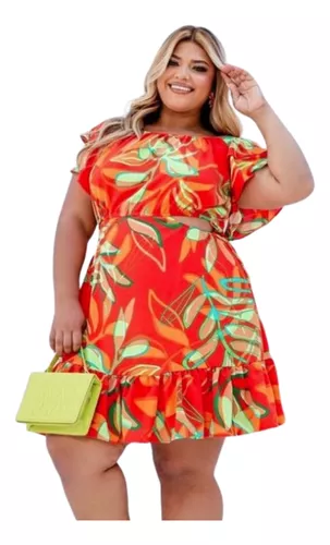 Vestido Soltinho Disfarça Barriga Plus Size Moda Feminina