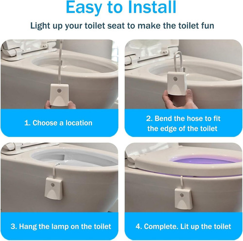 Sensor Movimiento Y Luz Led Nocturna For El Baño Impermeable