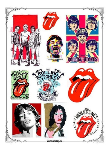 Rolling Stones #01! Lámina Para Transferencias 21 X 29 Cm