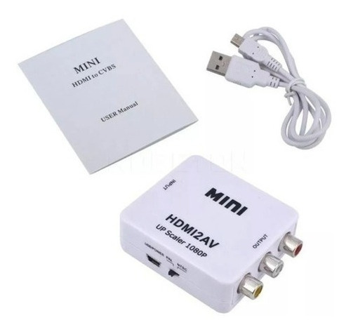 Imagem 3 de 7 de Mini Conversor Hd Vídeo Hdmi X Av Rca - Hdmi2av