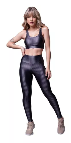 Calça Legging 3d Vekyo New Zig Poliamida Feminina Cinza - Compre