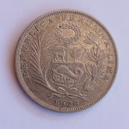 Medio Sol - 1926 - Peru - Moneda De Plata 50%