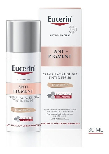 Crema Facial Día Anti-pigment Fps30 Con Color | Eucerin 50ml Momento De Aplicación Día