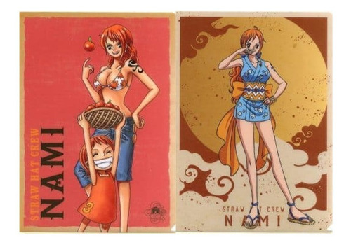 Set 2 Carpetas One Piece Nami Bandai Ichiban Kuji Wano Japon