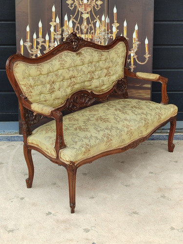 Antiguo Sillón De 2 Cuerpos Rococo Francés Luis Xv $350.000