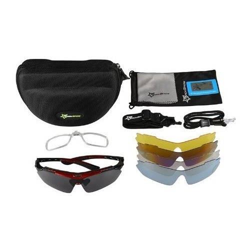 Imagem 5 de 6 de Oculos Rockbros Esportivo Ciclista Com 5 Lentes Suporte Grau