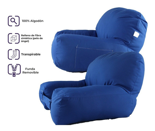 Imagen 3 de 4 de Respaldo Almohada Cojin Para Cama Apoyo Espalda