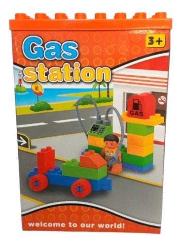 Juego De Blocks Bloques Estacion De Combustible Nafta 19pcs.