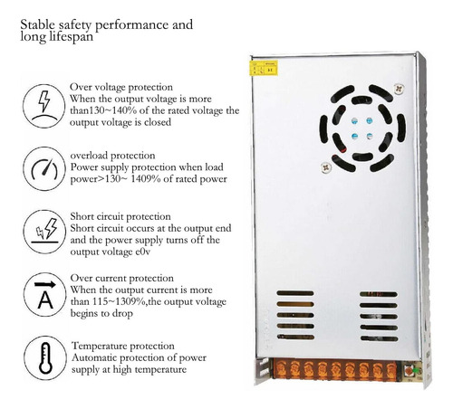 Fuente De Alimentación Yasoca 12v 30a, Adaptador De De Para