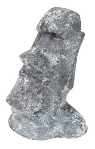 Boneco Colecionável Moai Ilha De Páscoa Pintado 15cm