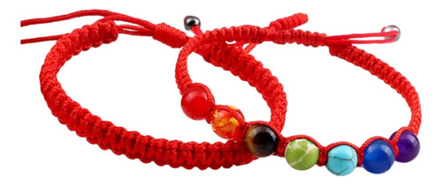 Pulseras Protección Amuleto Poderoso Con Hilo Rojo 7 Chakras