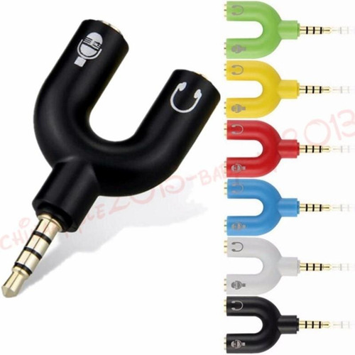 Imagen 2 de 5 de Adaptador Splitter Audio Microfono 2 A 1 Cel Laptop Ps4
