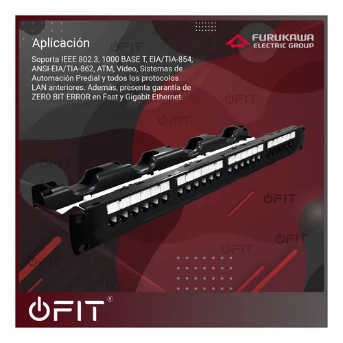 Patch Panel Modular Multilan 24 Puertos Categoria 6 Furukawa