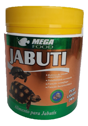 Ração Mega Food Jabuti 200g  Com Alho