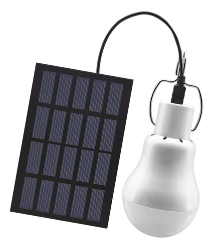 Luz De Bombilla Led Camping Panel De Energía Solar