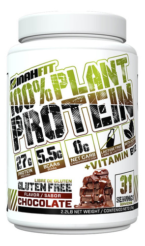 Proteina 100% Plant  2.2lb 31 Servicios Chocolate - Binahfit