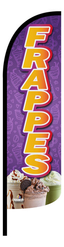 Bandera Publicitaria Promocity Frappés 4x1 Mts Completa Frappes