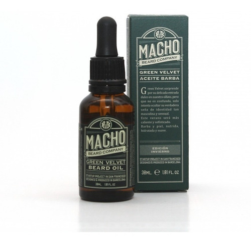 Aceite Barba Macho Beard.  Green V  Para Invierno-clima Frio