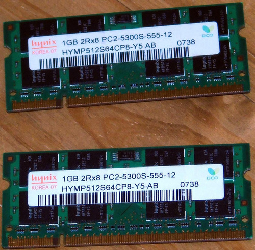 Ram Hynix 1gb 2rx8 Pc2-5300s-555-12 Sodimm Ddr2-667