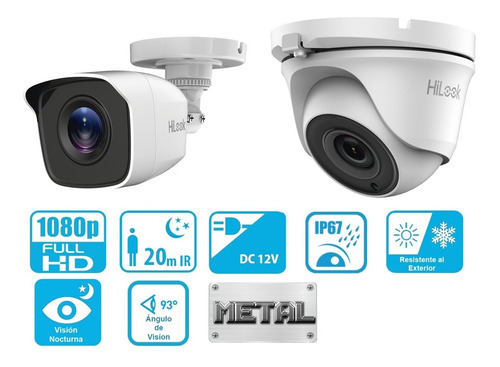 Imagen 4 de 6 de Kit Video Vigilancia Hilook 4 Camaras 1080p 2mp 500 Gb Cctv