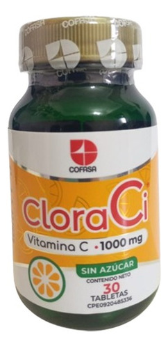 Cloraci Vitamina C 30 Tabletas De 1000mg Sin Azúcar - Cofasa