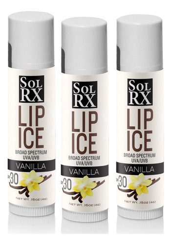 Solrx Lip Ice - Blsamo Labial Spf 30 Con Protector Solar, Va