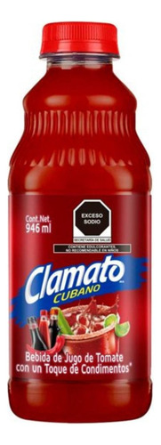 6 Pza Bebida Clamato Con Jugo De Tomate Cubano 946 Ml
