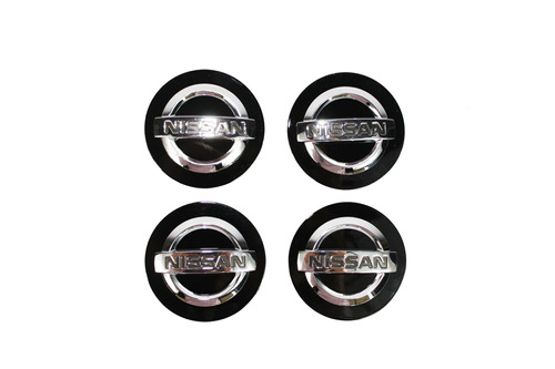 4 Tapones Copa Polveras Rin Negro Rouge Nissan