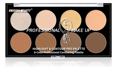 Paleta De Maquillaje Highlight & Contour Pro, Ligera, Mezcla