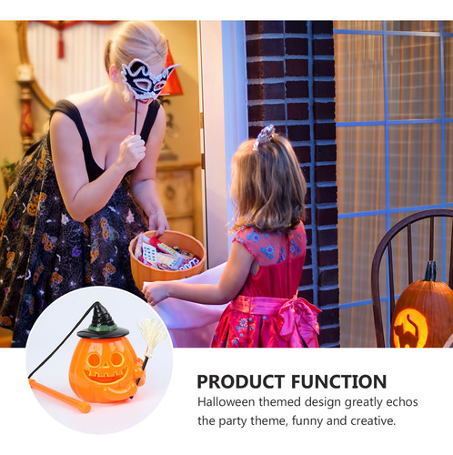 Lámpara Led Nocturna Con Forma De Calabaza, 1 Unidad, Decora