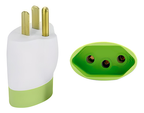 Adaptador Tomada Americana 3 Pinos Brasil P/ 2 Chato Usa Eua 110v/220v