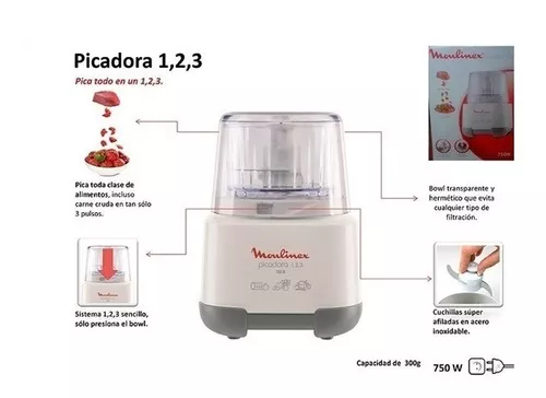 PROCESADORA PICADORA MOULINEX 1,2,3 AD6011AR