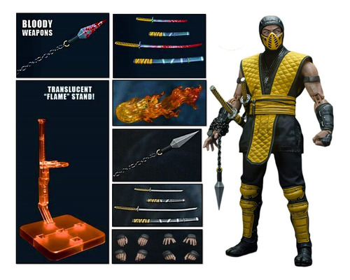 Action Figure Mortal Kombat Subzero Noob Scorpion Boneco 1/6