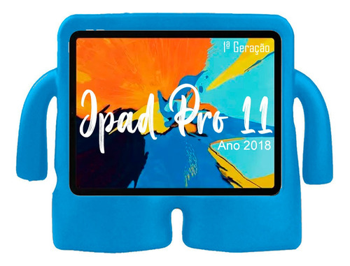Capinha Infantil Para iPad Pro 11 A1980 Mais Vendido Cor Azul