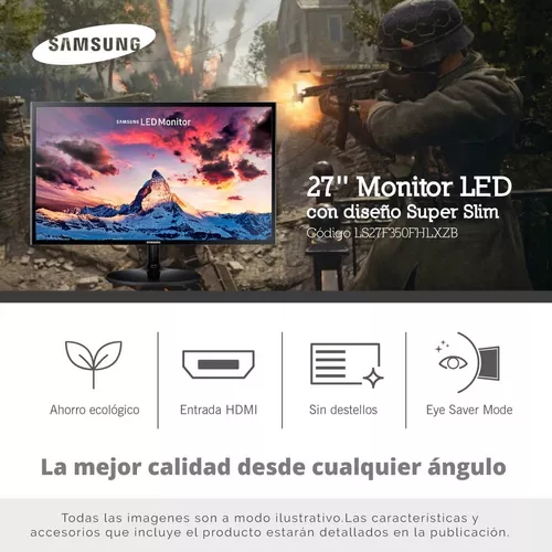 Monitor Led 27 Pulgadas Samsung F350 Full Hd Hdmi Freesync