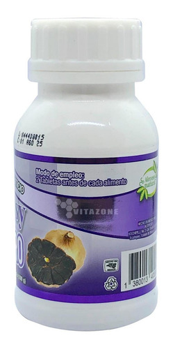Imagen 4 de 4 de Ajo Negro 200 Tabletas De 500 Mg Alexyessy (2 Frascos)
