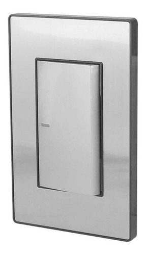 Placa Un Apagador Sencillo Sanelec 4630 Cordoba Acero Inox