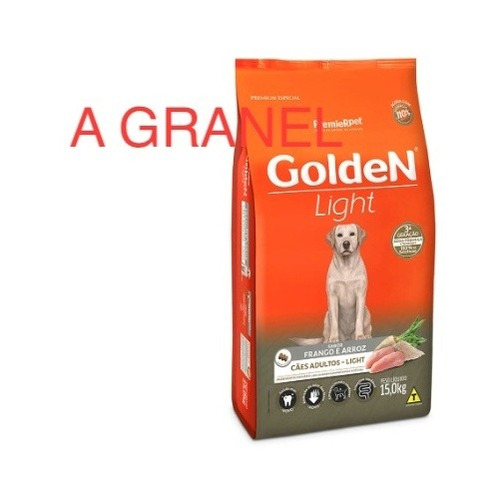 Kit 2 Kg Ração A Granel Golden Adultos Light Frango E Arroz