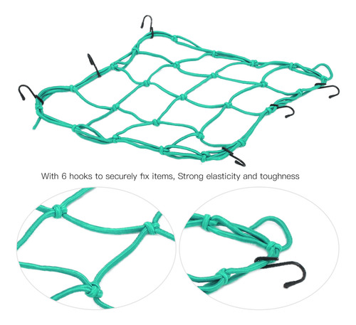 Ganchos De Equipaje Elásticos Resistentes De Nylon Cargo Net