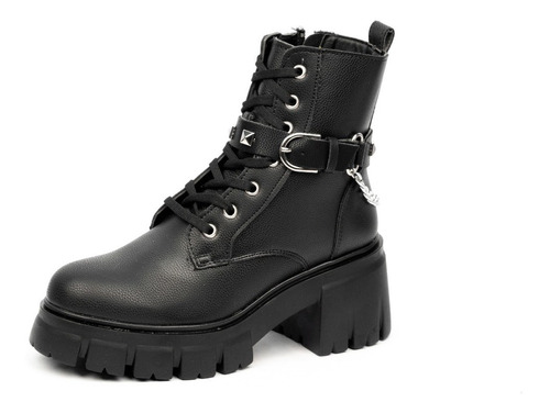 Bota Botin Combat Mujer Moderno Cadena Models  4022