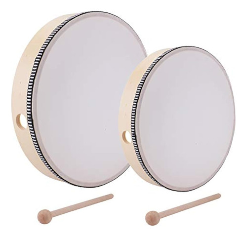 Foraineam 10 Inch Y 8 Inch Hand Drum Percussion Wood Frame D