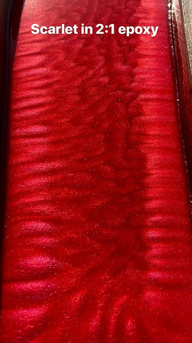 Pigmento Perlado Rojo Escarlata Resina Epoxica Y Pinturas