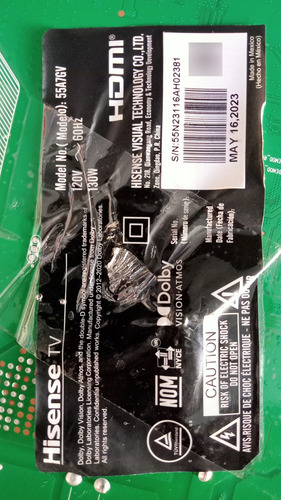 Fuente Hisense 55a7gv Rsag7.820.12368/roh (Usado)