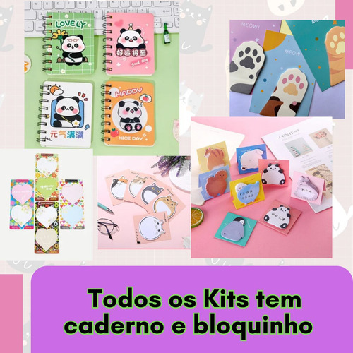 Papelaria Criativa Fofa Divertida Kawaii Liccil Caixa 20 Itens Material Escolar Menina